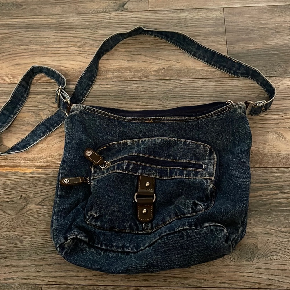 Over the shoulder denim bag